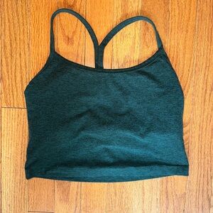 Forrest green “spacedye” racerback crop by Beyond Yoga